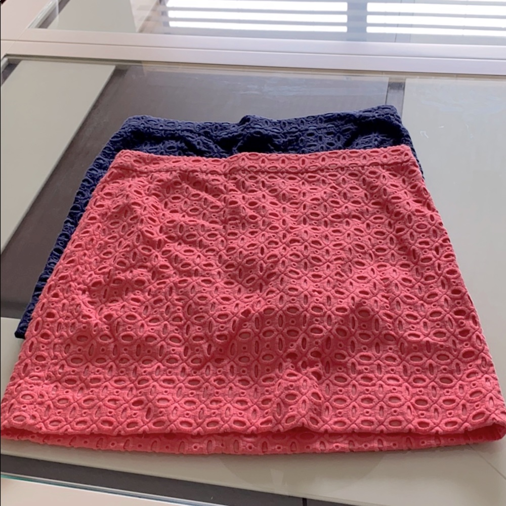 JCrew eyelet mini skirts